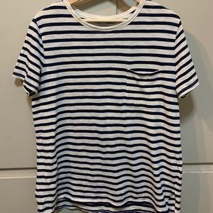 Body cut striped tee